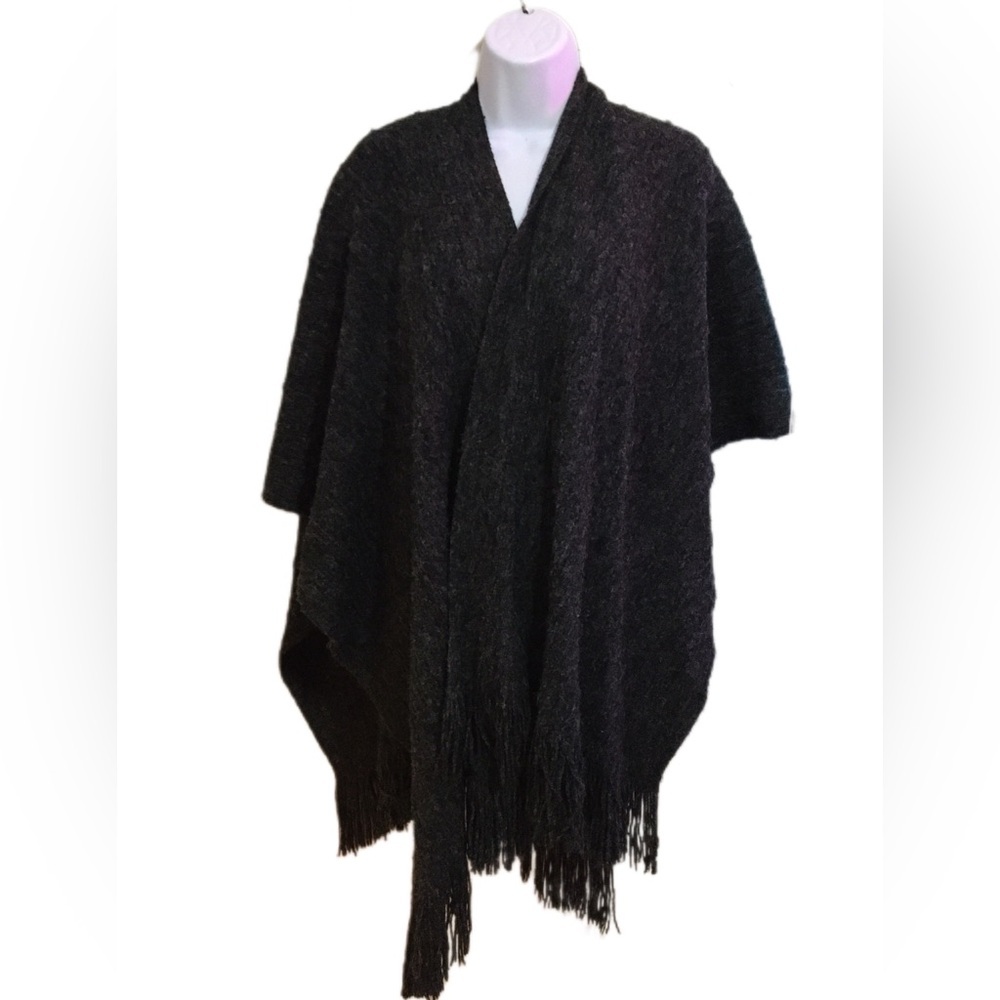 Black Fringe Shawl